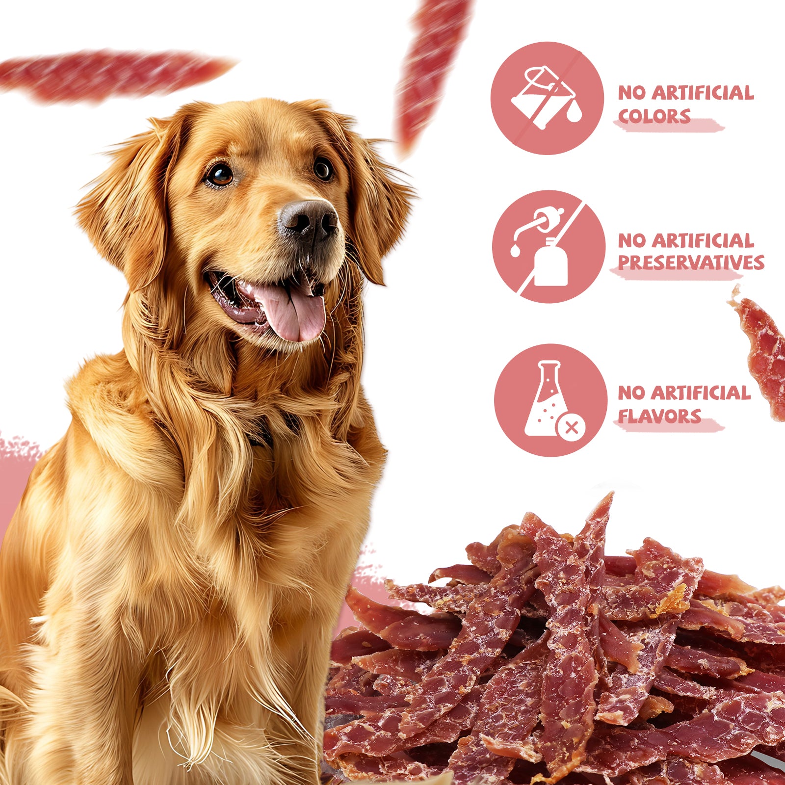 Pawmate Duck Jerky Dog Treats, High Protein Pure Duck Meat for Small Medium Large Dog, 11 oz
