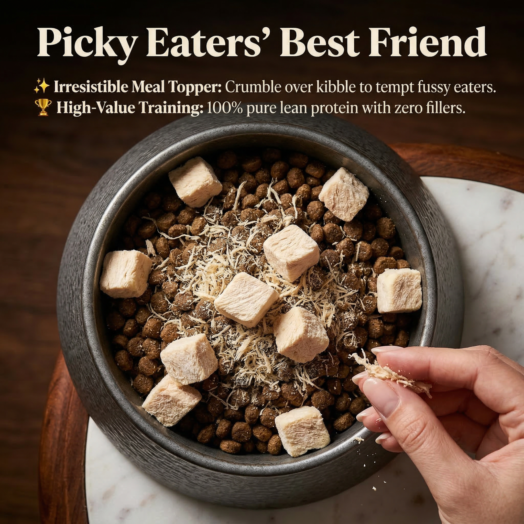 Pawmate™ Natural Dog Treats - Single Ingredient Freeze-Dried Chicken Treats for Dogs & Cats (10.23oz)