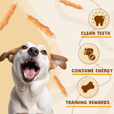 ASMPET Chicken Jerky Wrapped Biscuits Stick Dog Treats, Soft Chewy Rawhide Free Dog Chews for Small Medium Large Dogs, 10.6oz
