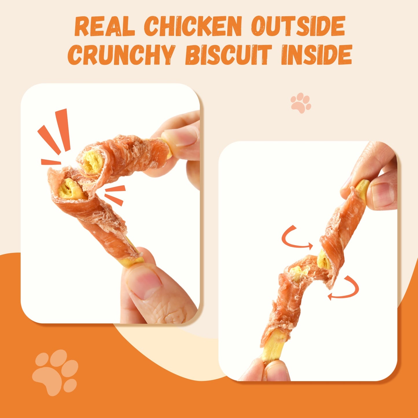 Pawmate Chicken Jerky Wrapped Biscuits Dog Treats Variety Pack, Pumpkin Biscuits, Crunchy Sticks & Peanut Butter Flavor, Natural Snacks for Dogs, 33oz, 3 Pack