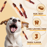 Asmpet Healthy Dog Treats BBQ Kabob Chews, Chicken Duck Beef Liver Rawhide Sticks, Long Lasting Jerky Dog Snacks Treats for Dogs, 11oz