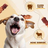 ASMPET Chicken Wrapped Beef Cartilage with Duck Dog Treats, High Calcium Chewy Dog Soft Bone for Small, Medium, Large Dogs (10.6oz, No Rawhide)