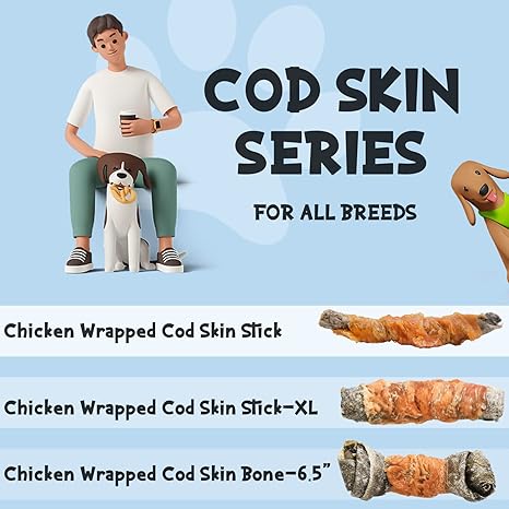 Chicken Wrapped Cod Skin Knotted Bones 35-track
