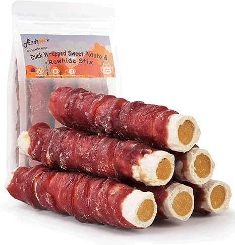 Duck Wrapped Rawhide Sweet Potato Sticks 40-track
