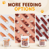 ASMPET Rawhide Dog Treats Chicken & Duck Wrapped Rawhide Sweet Potato Stick, Long Lasting Dog Bone, Teeth Cleaning for Medium Large Dogs, 10.6oz