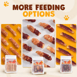 ASMPET Chicken Wrapped Beef Cartilage with Duck Dog Treats, High Calcium Chewy Dog Soft Bone for Small, Medium, Large Dogs (10.6oz, No Rawhide)