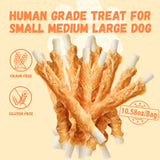 Pawmate Rawhide Dog Treats, Chicken Wrapped Rawhide Sticks, 5 Inch Long Lasting Chewy for All Dogs, 20ct Packet