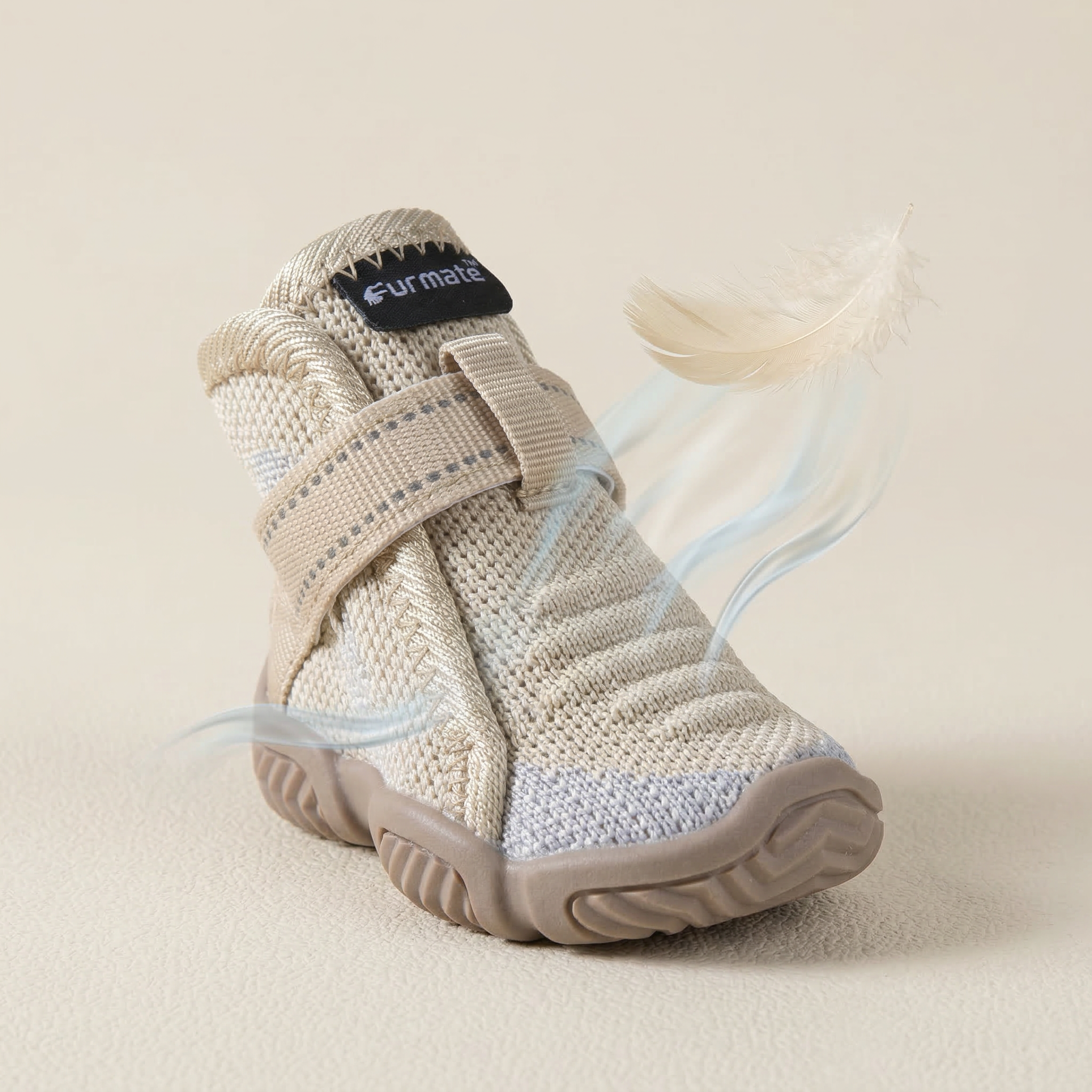 All-Weather Dog Boots-Beige