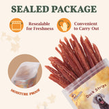 Pawmate Duck Jerky Strips for Dogs, Real Duck Breast, High Protein Natural Dog Treats, Soft & Chewy Training Treats