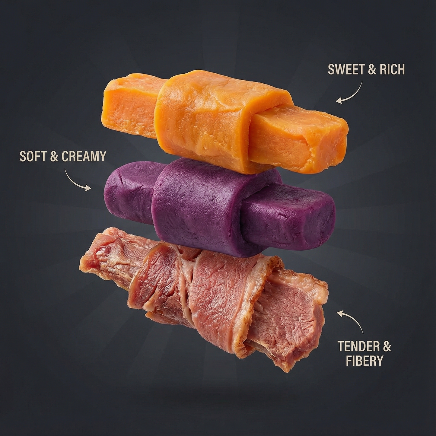 Duck Wrapped Sweet Potato and Purple Potato 40-track